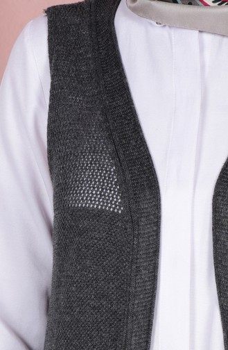 Gilet Tricot Détail Poches 3932-13 Fumé 3932-13