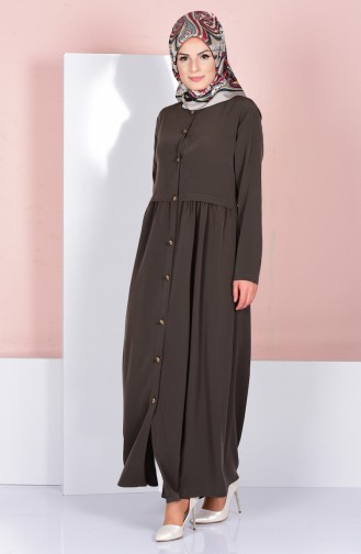 Geraftes Abaya 2111-10 Khaki Grün 2111-10