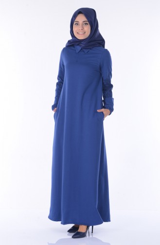 Indigo Hijab Dress 1449-05