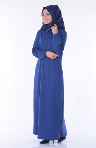 Indigo Hijab Dress 1449-05
