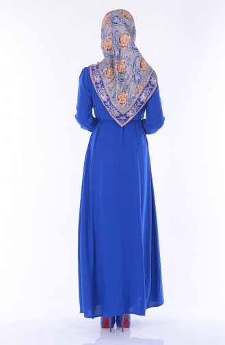 Indigo Hijab Dress 3666-04