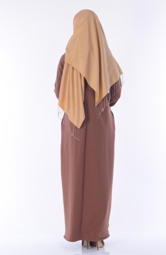 Brown Hijab Dress 1449-01