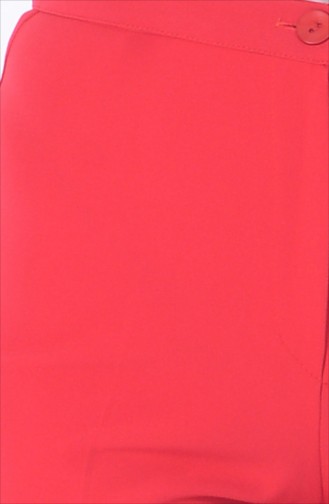 Bol Paça Pantolon 1453-04 Kırmızı