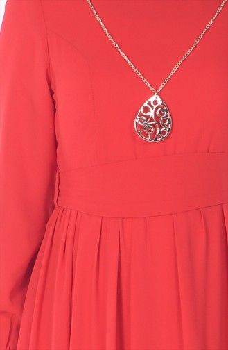 Red Hijab Dress 3687-01