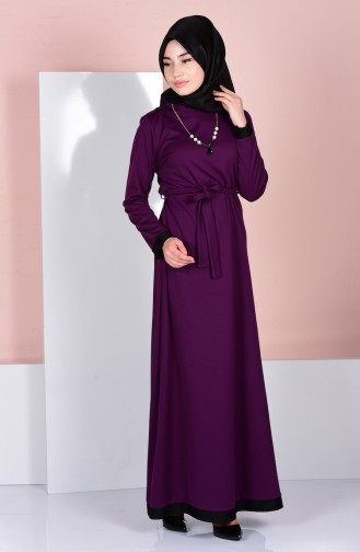 Purple Hijab Dress 2074-08
