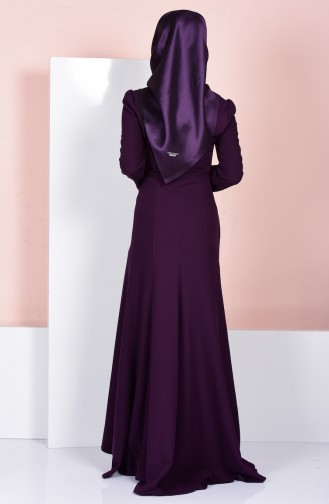 Purple İslamitische Avondjurk 3016-02