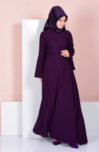 Purple Hijab Dress 4158-01