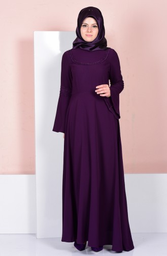 Lila Hijab Kleider 4158-01
