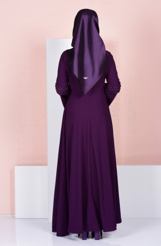 Robe Hijab Pourpre 4158-01