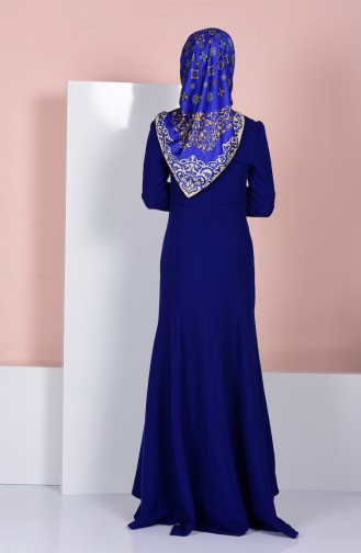 Saxon blue İslamitische Avondjurk 3016-03