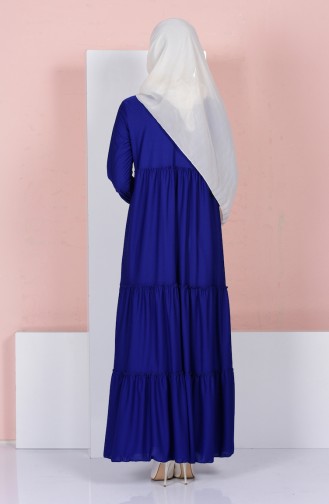 Saxe Hijab Dress 4056-07
