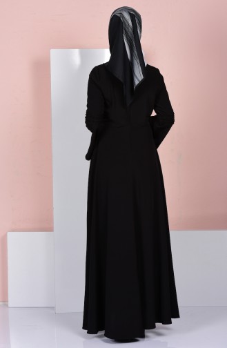 Black Hijab Dress 4158-03