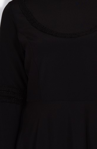 Black Hijab Dress 4158-03
