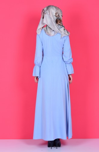 Light Blue Hijab Dress 5005-03