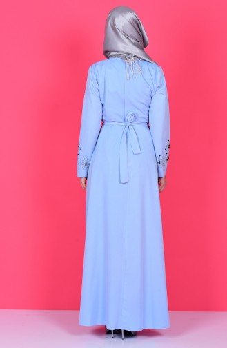 Light Blue Hijab Dress 5010-04