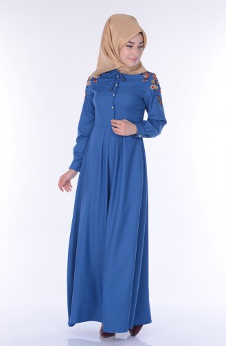 Indigo Hijab Kleider 8420-07