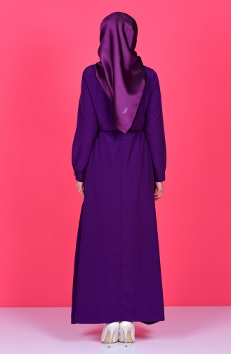 Purple Hijab Dress 8600-04
