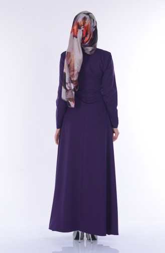 Purple Hijab Dress 5004-06