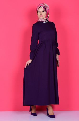 Robe Hijab Pourpre 5005-01