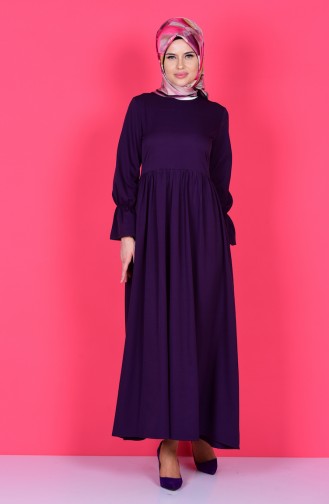 Purple Hijab Dress 5005-01