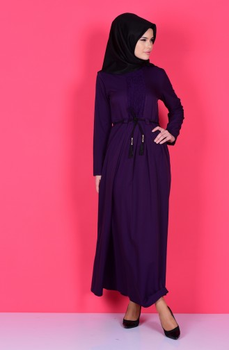 Lila Hijab Kleider 5007-07