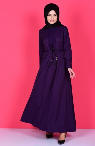 Purple Hijab Dress 5007-07