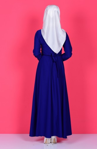Saxe Hijab Dress 5011-06
