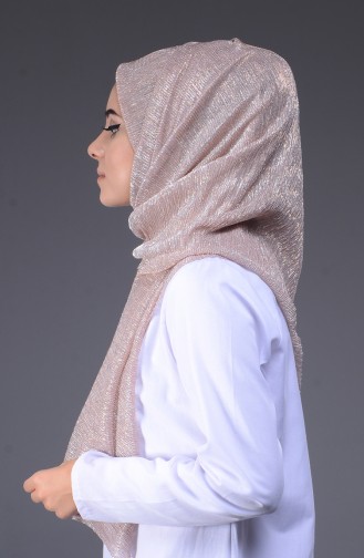 Simli Şal 91020-09 Pudra