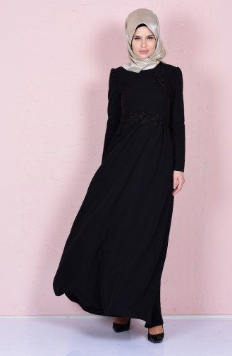 Black Hijab Dress 5014-07
