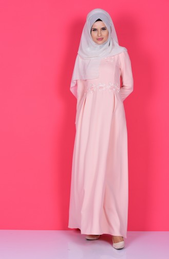 Robe Hijab Saumon 5014-04