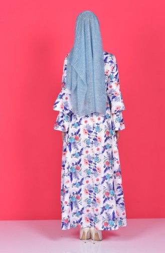 Weiß Hijab Kleider 4045A-04