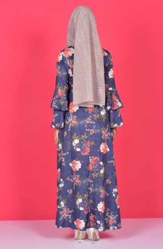 Khaki Hijab Dress 4045A-05
