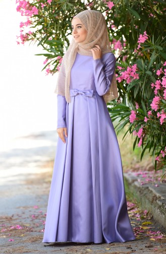 Lilac İslamitische Avondjurk 1086-06
