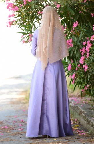 Violet Hijab Evening Dress 1086-06