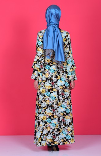 Turquoise Hijab Dress 4045-40