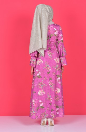 Green Hijab Dress 4045A-06