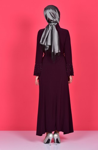 Dark Purple Hijab Dress 5080-09