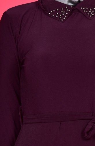 Dark Purple Hijab Dress 5080-09