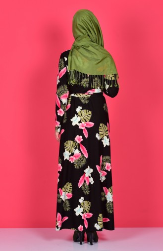 Khaki Hijab Dress 0482A-01