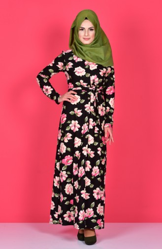 Fuchsia Hijab Dress 0482B-01