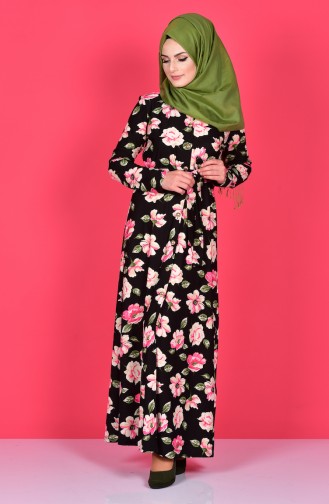 Fuchsia Hijab Dress 0482B-01