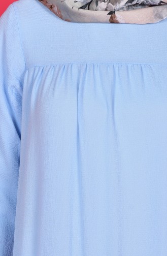 Robe Hijab Bleu Glacé 4558-10