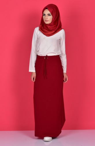 Claret Red Skirt 0152-04