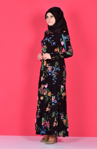 Black Hijab Dress 1466-01