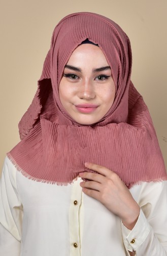 Pliseli Şal 91021-11 Gül Kurusu