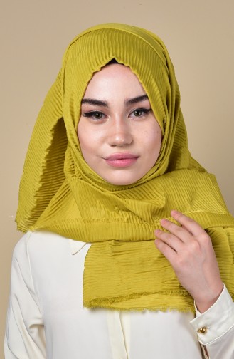 Pliseli Şal 91021-16 Fıstık Yeşil