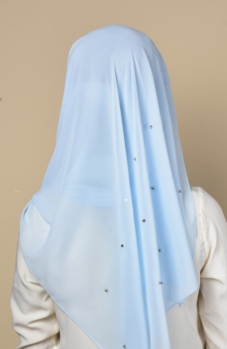 Metal stapled Chiffon Shawl 3030-04 Baby Blue 04