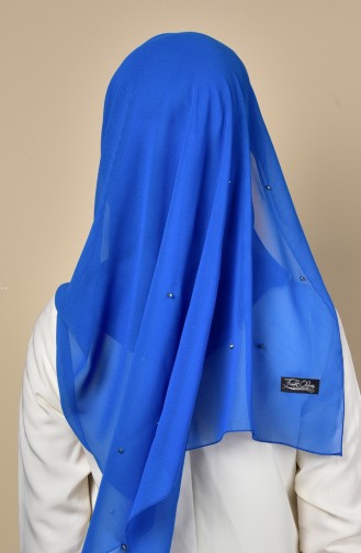 Metal stapled Chiffon Shawl 3030-07 Blue 07