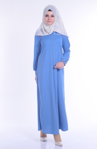 Abaya mit Stickerei 1899-04 Blau 1899-04