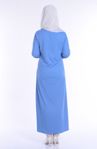 Abaya mit Stickerei 1899-04 Blau 1899-04